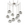 Nova Round 9pc Swag Multi-Pendant Chain (Bulb) (1289|SNB0064-09-BS-S-CH3-E2)