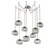 Nova Round 9pc Swag Multi-Pendant Chain (Bulb) (1289|SNB0064-09-BS-S-CH2-E2)