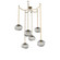 Nova Round 6pc Swag Multi-Pendant Chain (Bulb) (1289|SNB0064-06-GB-S-CH2-E2)