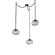 Nova Round 3pc Swag Multi-Pendant Chain (Bulb) (1289|SNB0064-03-MB-S-CH3-E2)