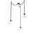 Nova Round 3pc Swag Multi-Pendant Chain (Bulb) (1289|SNB0064-03-MB-C-CH3-E2)
