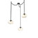 Nova Round 3pc Swag Multi-Pendant Chain (Bulb) (1289|SNB0064-03-MB-A-CH2-E2)