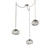 Nova Round 3pc Swag Multi-Pendant Chain (Bulb) (1289|SNB0064-03-BS-S-CH2-E2)