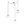 Nova Round 3pc Swag Multi-Pendant Chain (Bulb) (1289|SNB0064-03-BS-C-CH2-E2)