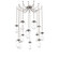 Meteo Round 12pc Swag Multi-Pendant Chain (Bulb) (1289|SNB0063-12-BS-C-CH3-E2)
