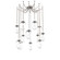 Meteo Round 12pc Swag Multi-Pendant Chain (Bulb) (1289|SNB0063-12-BS-C-CH2-E2)