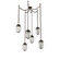 Meteo Round 6pc Swag Multi-Pendant Chain (Bulb) (1289|SNB0063-06-FB-S-CH2-E2)