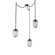 Meteo Round 3pc Swag Multi-Pendant Chain (Bulb) (1289|SNB0063-03-FB-S-CH3-E2)