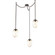 Meteo Round 3pc Swag Multi-Pendant Chain (Bulb) (1289|SNB0063-03-FB-A-CH1-E2)