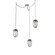 Meteo Round 3pc Swag Multi-Pendant Chain (Bulb) (1289|SNB0063-03-BS-S-CH3-E2)