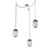 Meteo Round 3pc Swag Multi-Pendant Chain (Bulb) (1289|SNB0063-03-BS-S-CH2-E2)