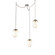 Meteo Round 3pc Swag Multi-Pendant Chain (Bulb) (1289|SNB0063-03-BS-A-CH1-E2)