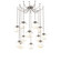 Aster Round 12pc Swag Multi-Pendant Chain (Bulb) (1289|SNB0062-12-BS-A-CH3-E2)