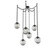 Aster Round 6pc Swag Multi-Pendant Chain (Bulb) (1289|SNB0062-06-MB-S-CH2-E2)