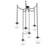 Aster Round 6pc Swag Multi-Pendant Chain (Bulb) (1289|SNB0062-06-MB-C-CH3-E2)