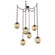Aster Round 6pc Swag Multi-Pendant Chain (Bulb) (1289|SNB0062-06-FB-B-CH3-E2)