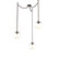 Aster Round 3pc Swag Multi-Pendant Chain (Bulb) (1289|SNB0062-03-FB-A-CH1-E2)