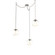 Aster Round 3pc Swag Multi-Pendant Chain (Bulb) (1289|SNB0062-03-BS-A-CH1-E2)