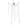 Rock Crystal Multi Light Pendant Multi Port Canopy Beige Silver (1289|SNB0050-06-BS-CC-CH1-L3)