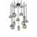 Misto Round 12pc Swag Multi-Pendant Chain (1289|SNB0048-12-MB-OS-CH3-E2)