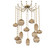 Misto Round 12pc Swag Multi-Pendant Chain (1289|SNB0048-12-GB-OB-CH3-E2)