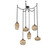 Misto Round 6pc Swag Multi-Pendant Chain (1289|SNB0048-06-MB-OB-CH1-E2)