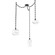 Misto Round 3pc Swag Multi-Pendant Chain (1289|SNB0048-03-MB-OC-CH3-E2)
