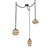Misto Round 3pc Swag Multi-Pendant Chain (1289|SNB0048-03-MB-OB-CH2-E2)