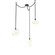 Misto Round 3pc Swag Multi-Pendant Chain (1289|SNB0048-03-MB-OA-CH1-E2)