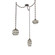 Misto Round 3pc Swag Multi-Pendant Chain (1289|SNB0048-03-FB-OS-CH3-E2)