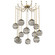 Terra Multi Light Pendant Multi Port Canopy Gilded Brass (1289|SNB0047-12-GB-OS-CH1-E2)