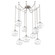 Terra Round 9pc Swag Multi-Pendant Chain (1289|SNB0047-09-BS-OC-CH1-E2)