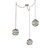 Terra Round 3pc Swag Multi-Pendant Chain (1289|SNB0047-03-BS-OS-CH3-E2)