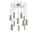 Parallel Round Chain 12pc Swag Multi-Pendant (1289|SNB0042-12-BS-SG-CH3-L3)