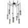 Parallel Round Chain 9pc Swag Multi-Pendant (1289|SNB0042-09-MB-SG-CH3-L3)