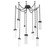 Parallel Round Chain 9pc Swag Multi-Pendant (1289|SNB0042-09-MB-CR-CH3-L3)