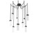 Parallel Round Chain 9pc Swag Multi-Pendant (1289|SNB0042-09-MB-CR-CH1-L3)