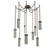 Parallel Round Chain 9pc Swag Multi-Pendant (1289|SNB0042-09-FB-SG-CH3-L3)