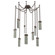 Parallel Multi Light Pendant Multi Port Canopy Flat Bronze (1289|SNB0042-09-FB-SG-CH2-L3)