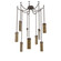 Parallel Multi Light Pendant Multi Port Canopy Flat Bronze (1289|SNB0042-09-FB-BG-CH1-L1)