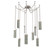 Parallel Round Chain 9pc Swag Multi-Pendant (1289|SNB0042-09-BS-SG-CH2-L1)