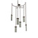 Parallel Round Chain 6pc Swag Multi-Pendant (1289|SNB0042-06-FB-SG-CH3-L1)