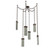 Parallel Round Chain 6pc Swag Multi-Pendant (1289|SNB0042-06-FB-SG-CH1-L1)