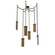Parallel Round Chain 6pc Swag Multi-Pendant (1289|SNB0042-06-FB-BG-CH2-L3)