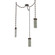 Parallel Round Chain 3pc Swag Multi-Pendant (1289|SNB0042-03-FB-SG-CH3-L1)