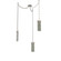 Parallel Round Chain 3pc Swag Multi-Pendant (1289|SNB0042-03-BS-SG-CH2-L3)