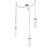 Parallel Round Chain 3pc Swag Multi-Pendant (1289|SNB0042-03-BS-CG-CH3-L3)