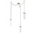 Parallel Round Chain 3pc Swag Multi-Pendant (1289|SNB0042-03-BS-CG-CH1-L1)