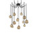 Gem Multi Light Pendant Multi Port Canopy Matte Black (1289|SNB0039-12-MB-B-CH1-L1)