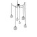 Gem Multi Light Pendant Multi Port Canopy Matte Black (1289|SNB0039-06-MB-S-CH1-L1)